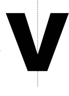 Math Clip Art--Geometry Concepts--Bilateral Symmetry of the Letter V