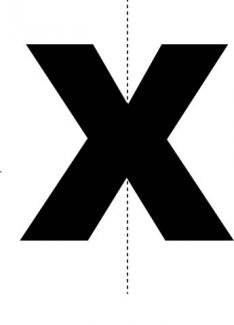 Math Clip Art--Geometry Concepts--Bilateral Symmetry of the Letter X
