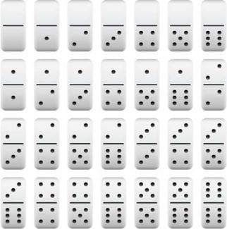 Math Clip Art--Dice and Number Models--Dominoes Set