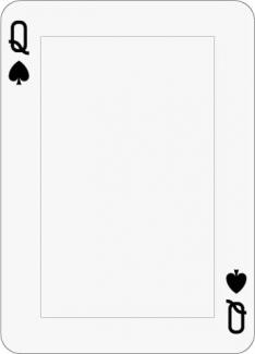 Math Clip Art--Playing Card: Queen of Spades