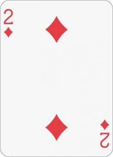 Math Clip Art--Playing Card: The 2 of Diamonds