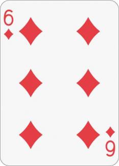 Math Clip Art--Playing Card: The 6 of Diamonds