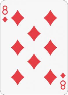 Math Clip Art--Playing Card: The 8 of Diamonds