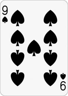 Math Clip Art--Playing Card: The 9 of Spades