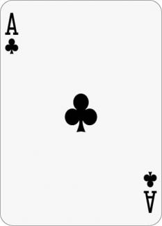 Math Clip Art--Playing Card: The Ace of Clubs