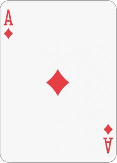 Math Clip Art--Playing Card: The Ace of Diamonds