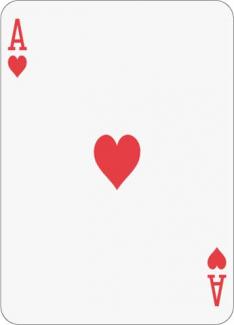 Math Clip Art--Playing Card: The Ace of Hearts