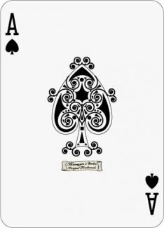 Math Clip Art--Playing Card: The Ace of Spades