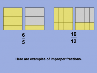 Math Clip Art--Fraction Concepts--Proper and Improper Fractions, Image 9