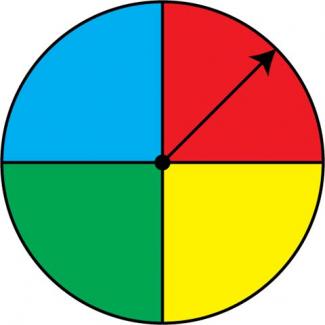 Math Clip Art: Spinner, 4 Sections--Result 1