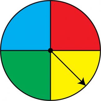 Math Clip Art: Spinner, 4 Sections--Result 2