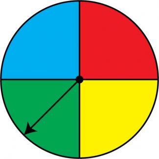 Math Clip Art: Spinner, 4 Sections--Result 3