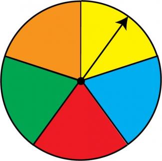 Math Clip Art: Spinner, 5 Sections--Result 1