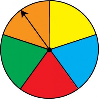 Math Clip Art: Spinner, 5 Sections--Result 2
