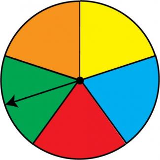 Math Clip Art: Spinner, 5 Sections--Result 3