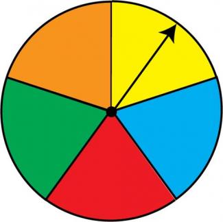 Math Clip Art: Spinner, 5 Sections--Result 6