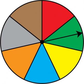 Math Clip Art: Spinner, 7 Sections--Result 2