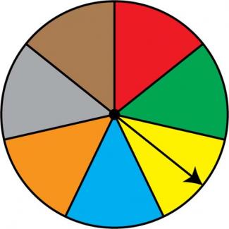 Math Clip Art: Spinner, 7 Sections--Result 3