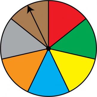 Math Clip Art: Spinner, 7 Sections--Result 7
