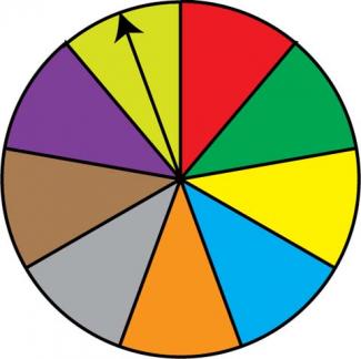 Math Clip Art: Spinner, 9 Sections--Result 9