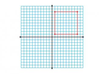 Math Clip Art--Geometry Concepts--Coordinate Geometry--Square in Q1