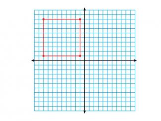 Math Clip Art--Geometry Concepts--Coordinate Geometry--Square in Q2