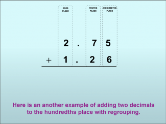 Math Clip Art--Adding Decimals to the Hundredths Place (With Regrouping), Image 12