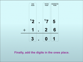 Math Clip Art--Adding Decimals to the Hundredths Place (With Regrouping), Image 15