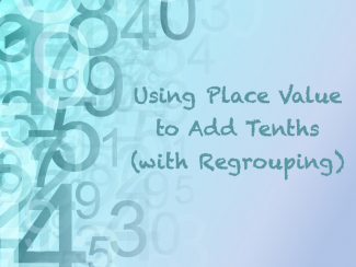 Math Clip Art--Adding Decimals to the Tenths Place (With Regrouping), Image 01