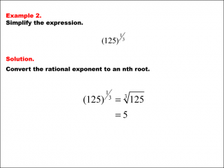 Math Example--Exponential Concepts--Rational Exponents--Example 2