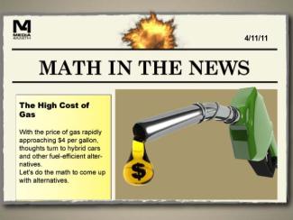 Math in the News: Issue 4--The Cost of Gasoline