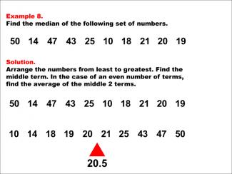 Math Example--Measures of Central Tendency--Median: Example 8