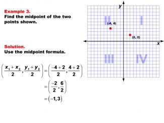 Math Example--Coordinate Geometry--The Midpoint Formula: Example 3