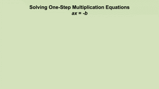 Animated Math Clip Art--Equations--Solving One-Step Multiplication Equation 3