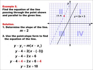 Math Example--Linear Function Concepts--Parallel and Perpendicular Lines: Example 5