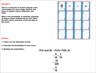 Math Example--Probability Concepts-- The Probability of Conditional Events--Example 5