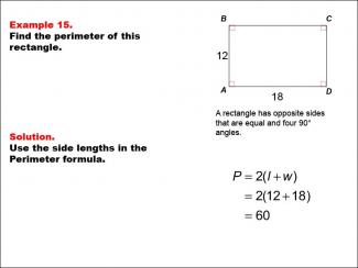 Math Example--Area and Perimeter--Quadrilaterals: Example 15