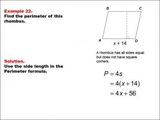 Math Example--Area and Perimeter--Quadrilaterals: Example 22
