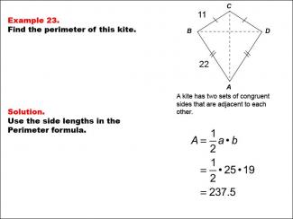 Math Example--Area and Perimeter--Quadrilaterals: Example 23