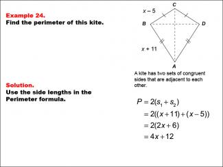 Math Example--Area and Perimeter--Quadrilaterals: Example 24
