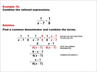 Math Example--Rational Concepts--Rational Expressions: Example 16