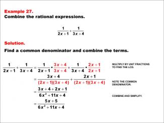 Math Example--Rational Concepts--Rational Expressions: Example 27