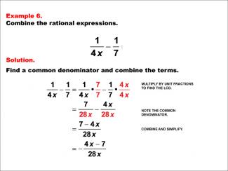 Math Example--Rational Concepts--Rational Expressions: Example 6