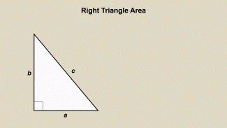 Animated Math Clip Art--Triangles--Right Triangle Area 1