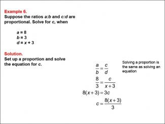 Math Example--Ratios, Proportions, and Percents--Solving Proportions: Example 6