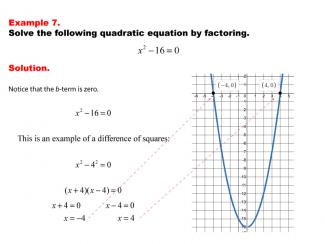 Math Example--Quadratics--Solving Quadratics by Factoring--Example 7