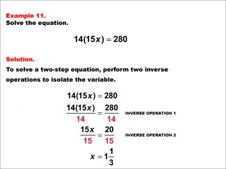Math Example: Solving Two-Step Equations: Example 11