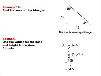 Math Example--Area and Perimeter--Triangles: Example 13