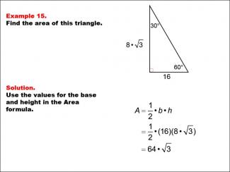 Math Example--Area and Perimeter--Triangles: Example 15