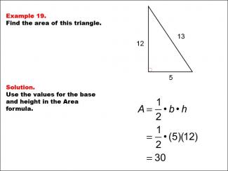 Math Example--Area and Perimeter--Triangles: Example 19